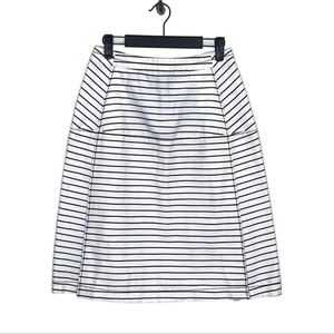 NWT Piazza Semipione White & Navy Blue Striper Pencil Skirt